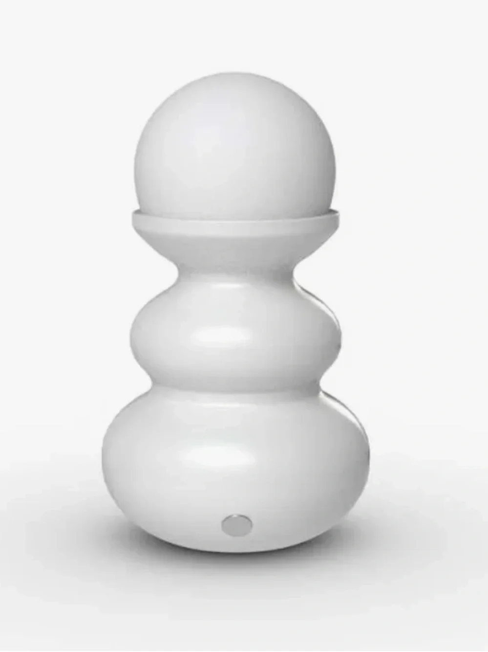 Room Essentials White Sculpted Table Lamp with Glass Orb